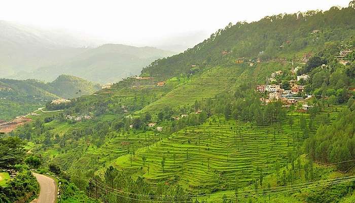 Offering picturesque views of the rolling hills and green valleys, and the stunning snow-capped Himalayan ranges, Almora is a scenic hill station in Uttarakhand, India