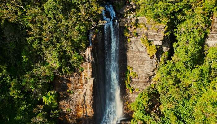 The stunning Lovers Leap waterfall, near Holy Trinity Church, Nuwara Eliya