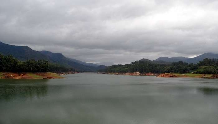 A breathtaking panorama of Mattupetty Dam surrounded by hills