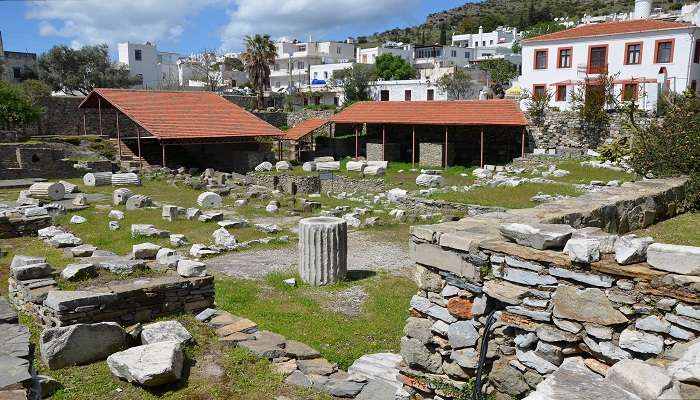 The ruins of the Mausoleum at Halicarnassus, one of the best places to visit in Bodrum
