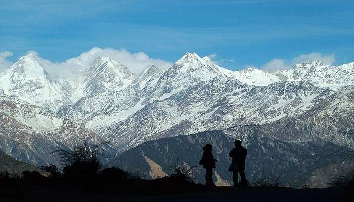 The view of Panchchuli Peaks, near Munsiyari