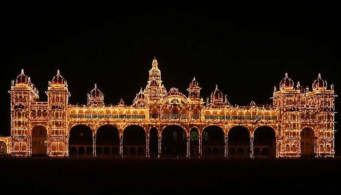 Mysuru Palace is a grand palace in the heart of Karnataka