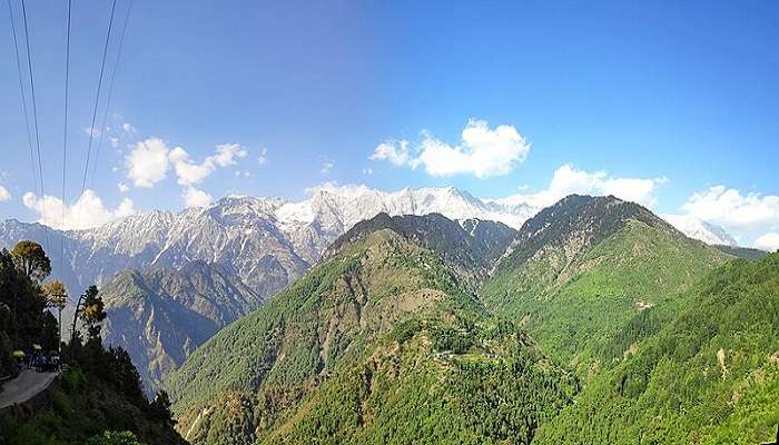 Here is the view of Dhauladhar Range from Naddi View Point near Namgyal Monastery