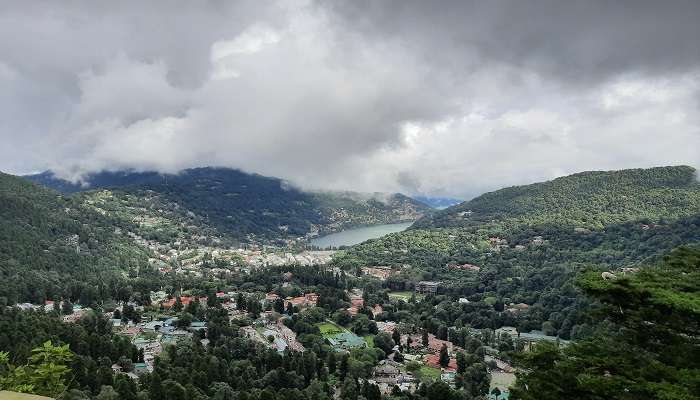 The Ariel View of the beautiful city of Nainital is one of the best places to visit in Uttarakhand with family