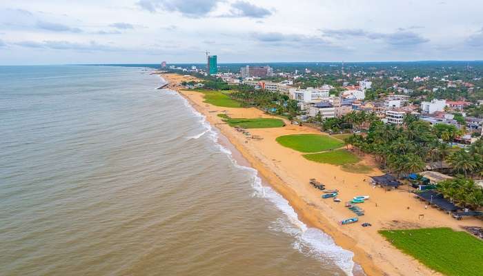 The gorgeous view of the Negombo Beach near Negombo Lagoon
