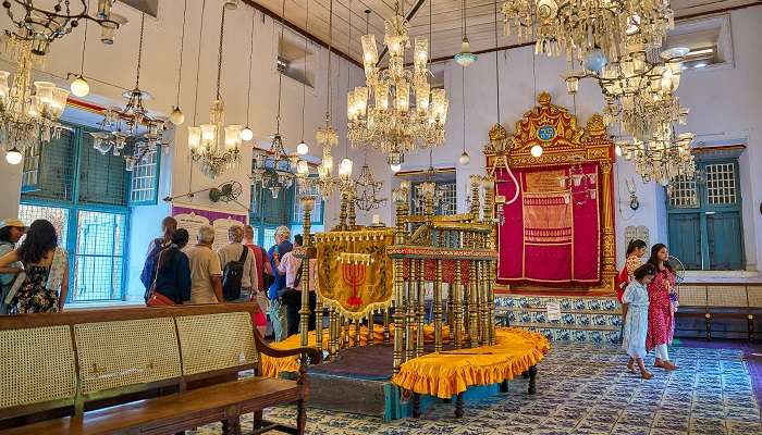Interiors of the mesmerising synagogue in Kochi