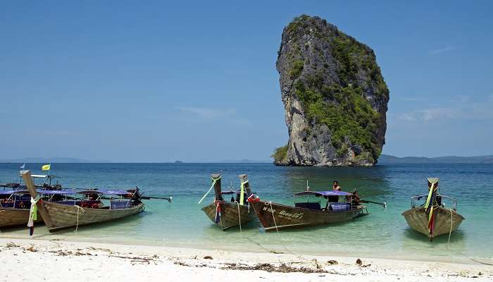Picturesque view of Poda Island, a top attraction near Hong Island in Thailand
