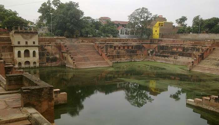 A majestic view of potra Kund in mathura