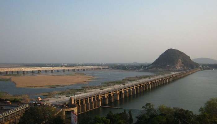 Krishna River, a notable attraction near VMC Disney Land Vijayawada.