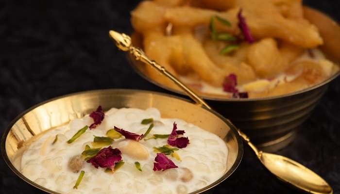 Kheer is served as prasad in the temple