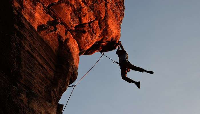 Rock Climbing on Yung Island is a thrilling experience. 