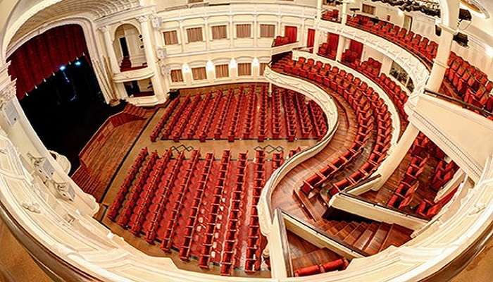 Exterior view of Saigon Opera House (Municipal Theater) in Ho Chi Minh City, Vietnam.