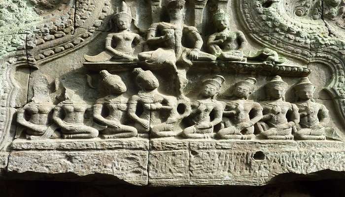The sculptures at The Angkor’s Ta Prohm