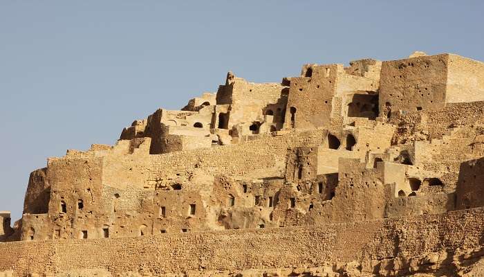 The panoramic view of the Shali fortress in Siwa Oasis in Egypt