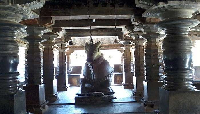 Picture of Nandi at Banavasi temple, near Shivganga Falls