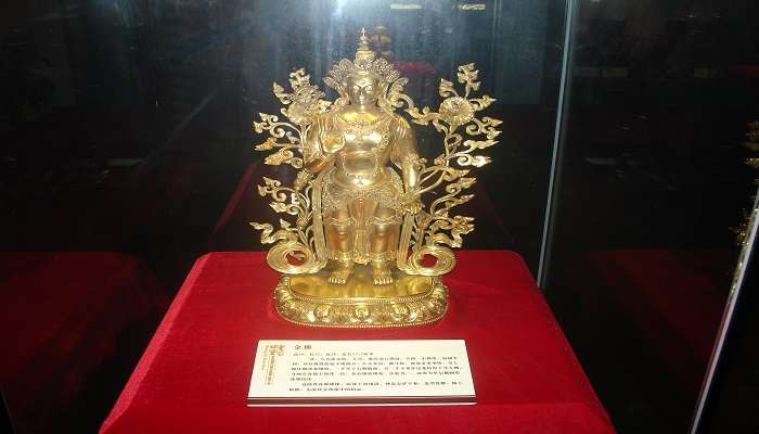 Iconic Golden Maitreya Buddha at Silver Pagoda Phnom Penh.