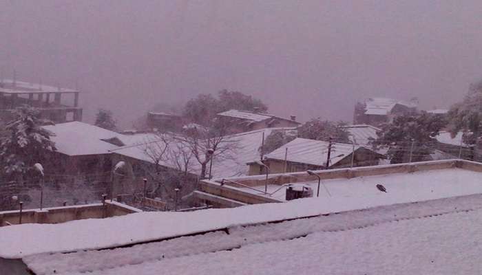 Beautiful View of Almora after a snowfall