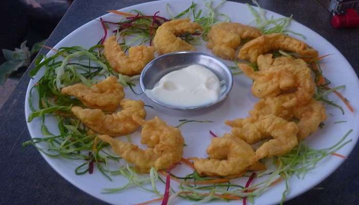 Fried prawns at this restaurant is a must 