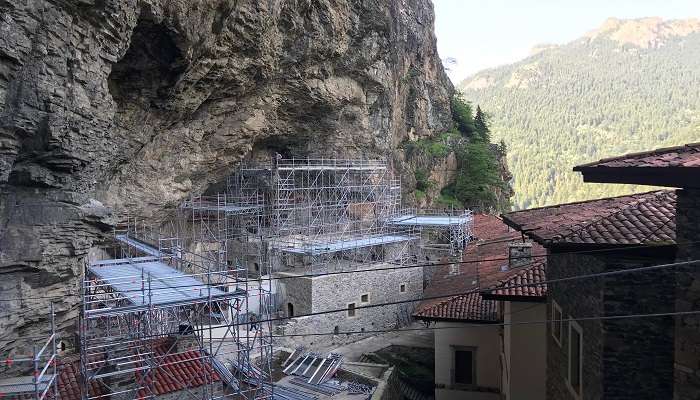 The stunning view of the Sumela Monastery, which is one of the best places to visit in Trabzon