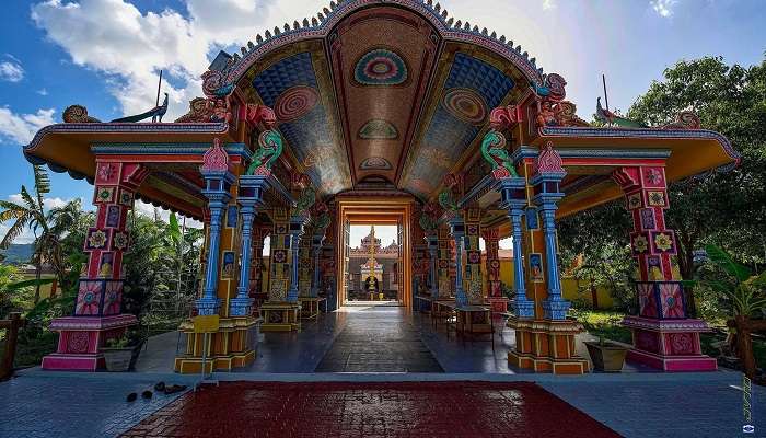 Ancient Architecture With Colourful Idols of Hindu Deities