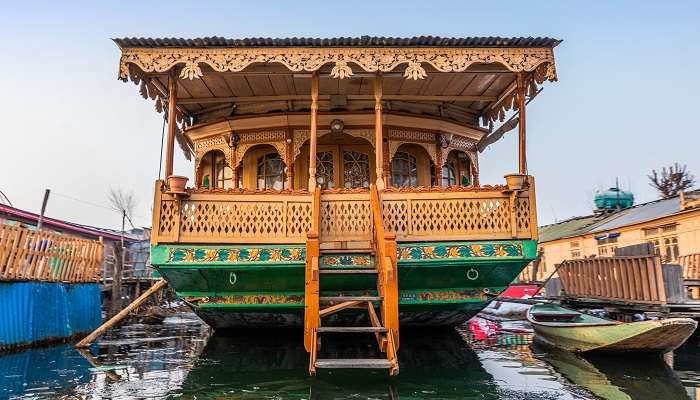 A houseboat in Kashmir waters