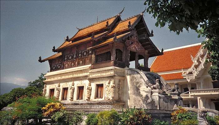 a famous library of a Buddhist temple.