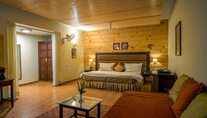 A beautiful lavish room of the lake resort, a top hotel in Naukuchiatal.