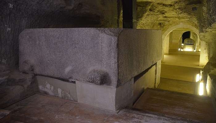 Interior of the Seapeum in the Saqqara Necropolis Egypt