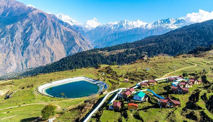 Aerial view of Auli where Homestays Of Joshimath are present
