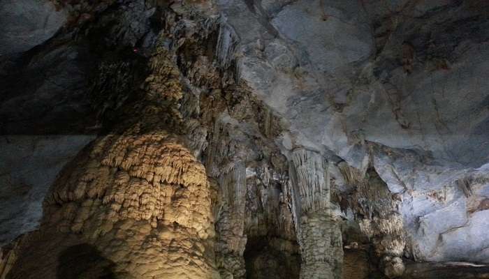 The Stunning formation of limestone formation inside the cave