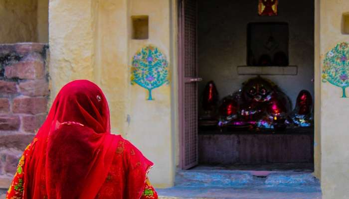 A woman performing yoga