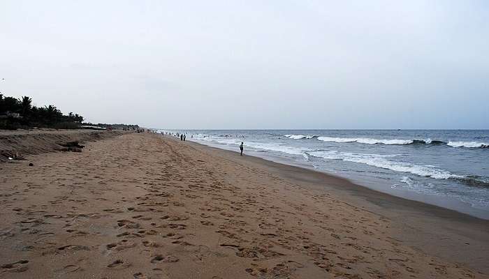 Shoreline of Auroville Beach