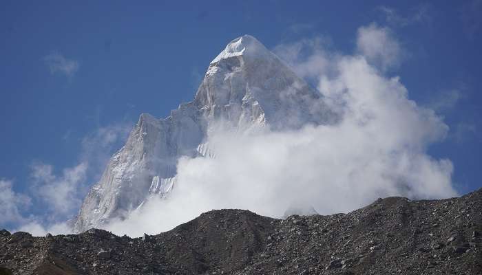 Mt. Shivling is a mountain in the Gangotri group of peaks.