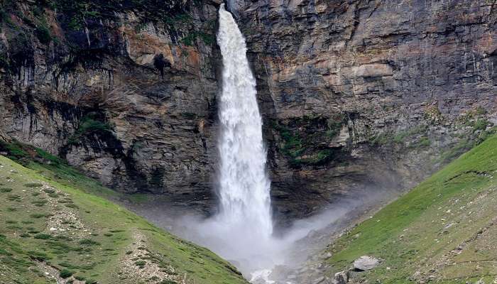 A Waterfall Near Sissu Valley