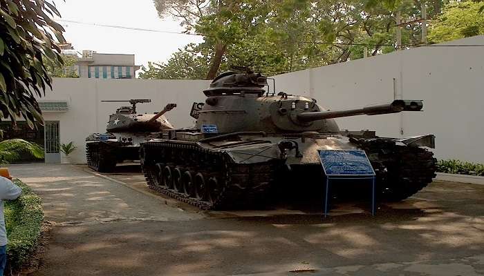 War tank displayed at War Remnants Museum. 