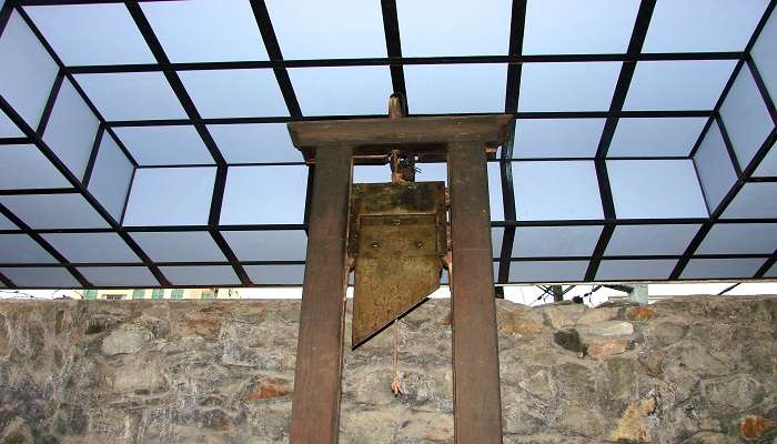 Guillotine used by the French showcased at War Remnants Museum.