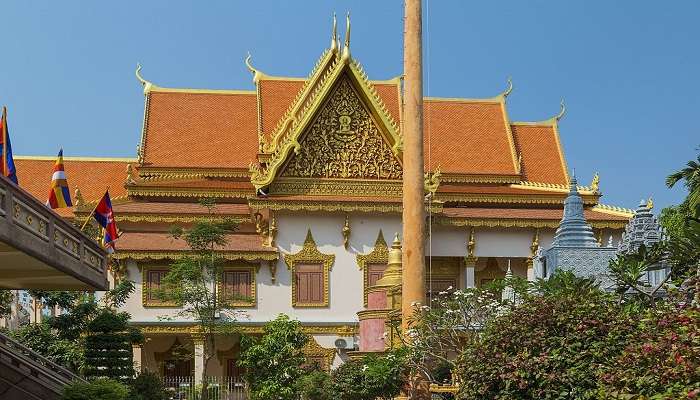 The massive Wat Langka in Phnom Penh Cambodia.