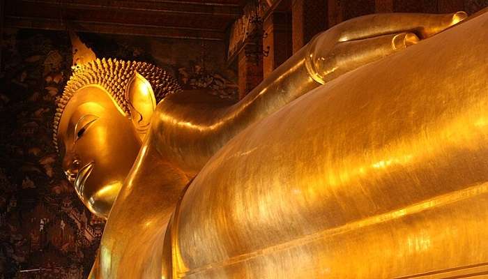 Wat Pho, the famous reclining Buddha temple near Bangkok Gold Buddha.
