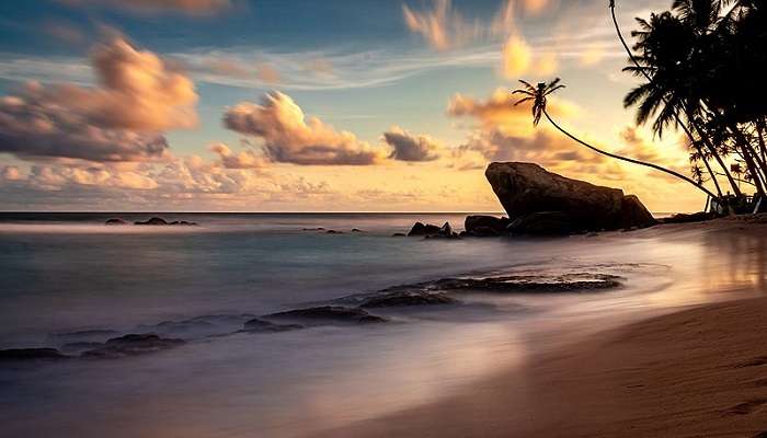 Majestic sunset at Wijaya Beach, a must-see attraction near Ahangama Beach Sri Lanka.