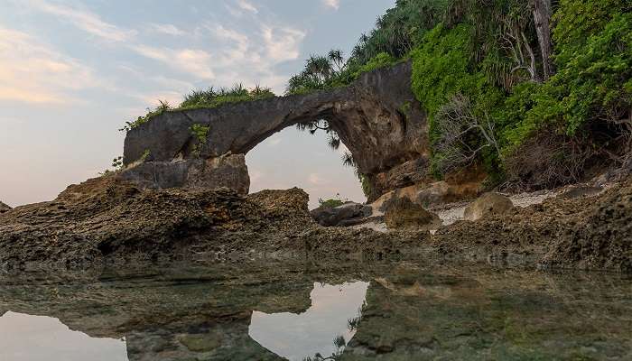 The scenic view of the bridge in Andaman.