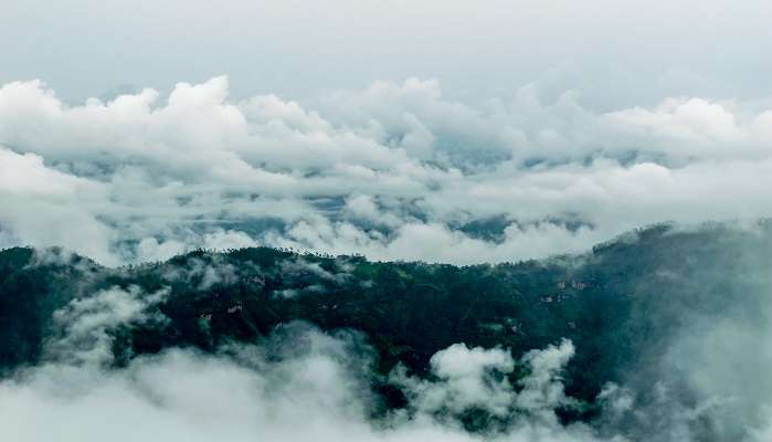 the cloudy weather from the zero points on Almora In Winter.