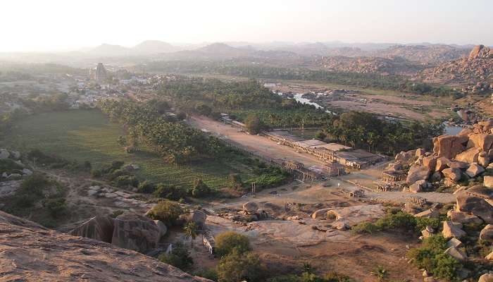 The city of Hampi and its surrounding regions have many ideal hotels and resorts available for visitors near Hemakuta hill temple.