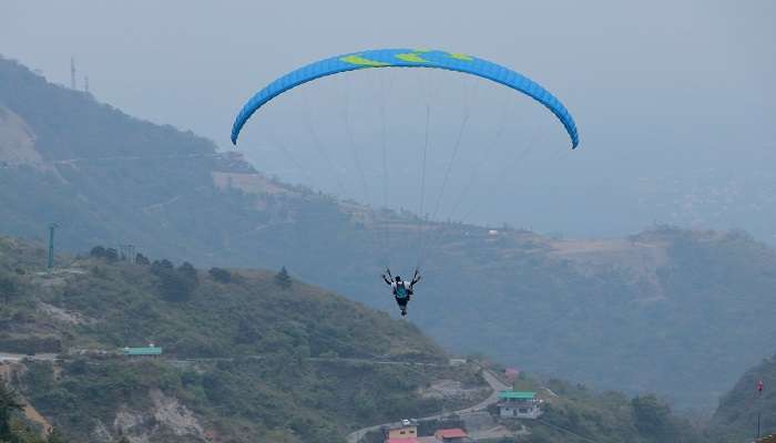 Scenes of adventure activities in Dehradun in Winter 