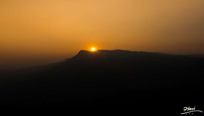 Sunset at western ghats in Agumbe