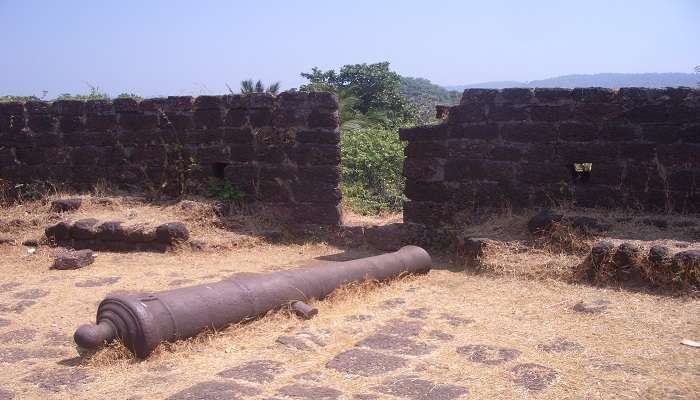 Many parts of Cabo De Rama Fort are in ruins.
