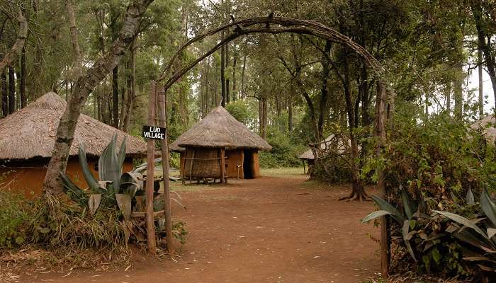 Traditional, tribal hut of Kenyan people- Luo Village, depicts Bomas Of Kenya 