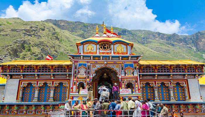 A famous holy shrine Badrinath temple to visit in Badrinath in Winter