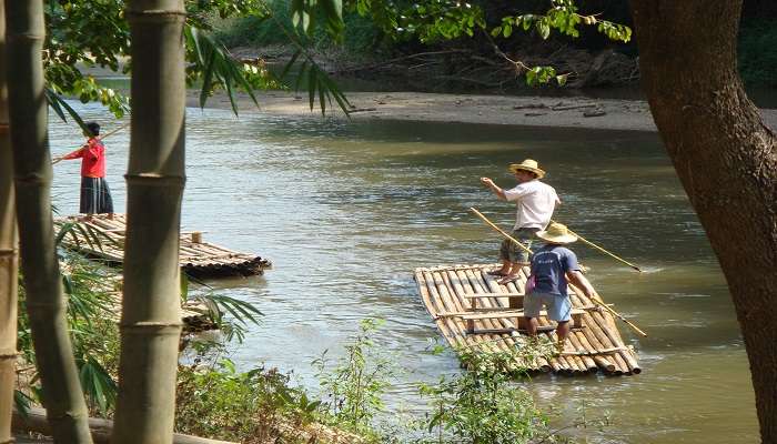 View of Bamboo rafting at Kuuva island