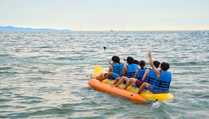 Go on a splashy and fun-filled banana boat ride.