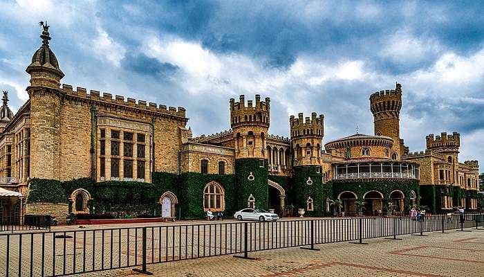 Bangalore Palace on a cloudy day